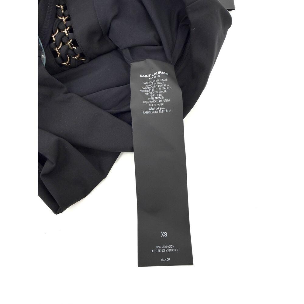 NWT Saint Laurent Size XS Maillot Saharienne Lace-Up One-Piece Swimsuit $1,400 - Picture 11 of 13